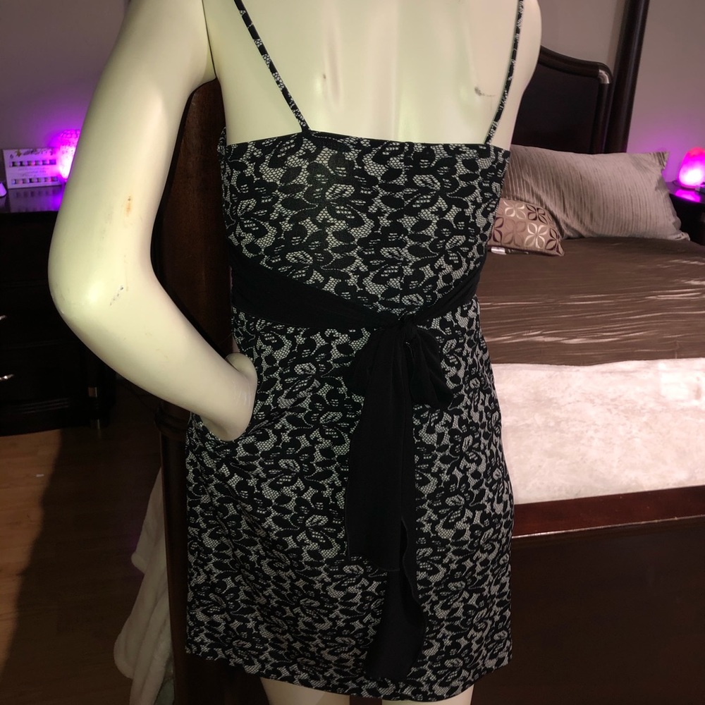 City Triangles S party dress lace print pockets - Picture 4 of 8